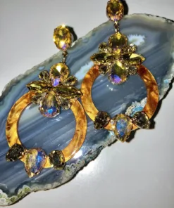 Magical gold brown oorbellen