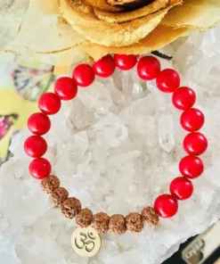 magical-lifestyle.nl Rudraksha sieraden Magical Rudraksha Rakshak ohm armband (roestvrijstaal ohm bedel) Rudraksha rakshak jpg