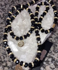 Luxe set strass goud zwart 2 1