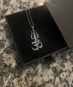 Zilver MML trishul ketting jpg